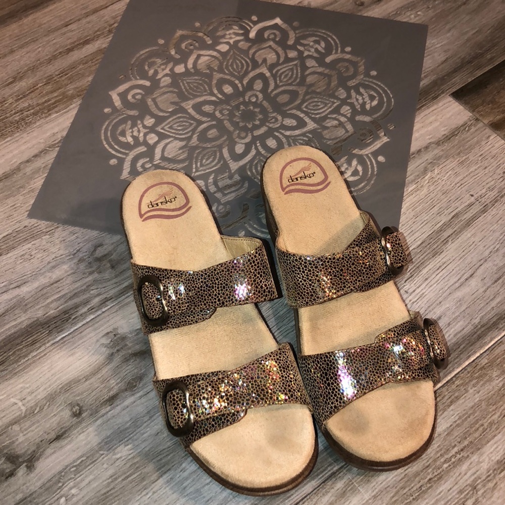 Dansko Sophie Iridescent Sandals Euro Sz 39
